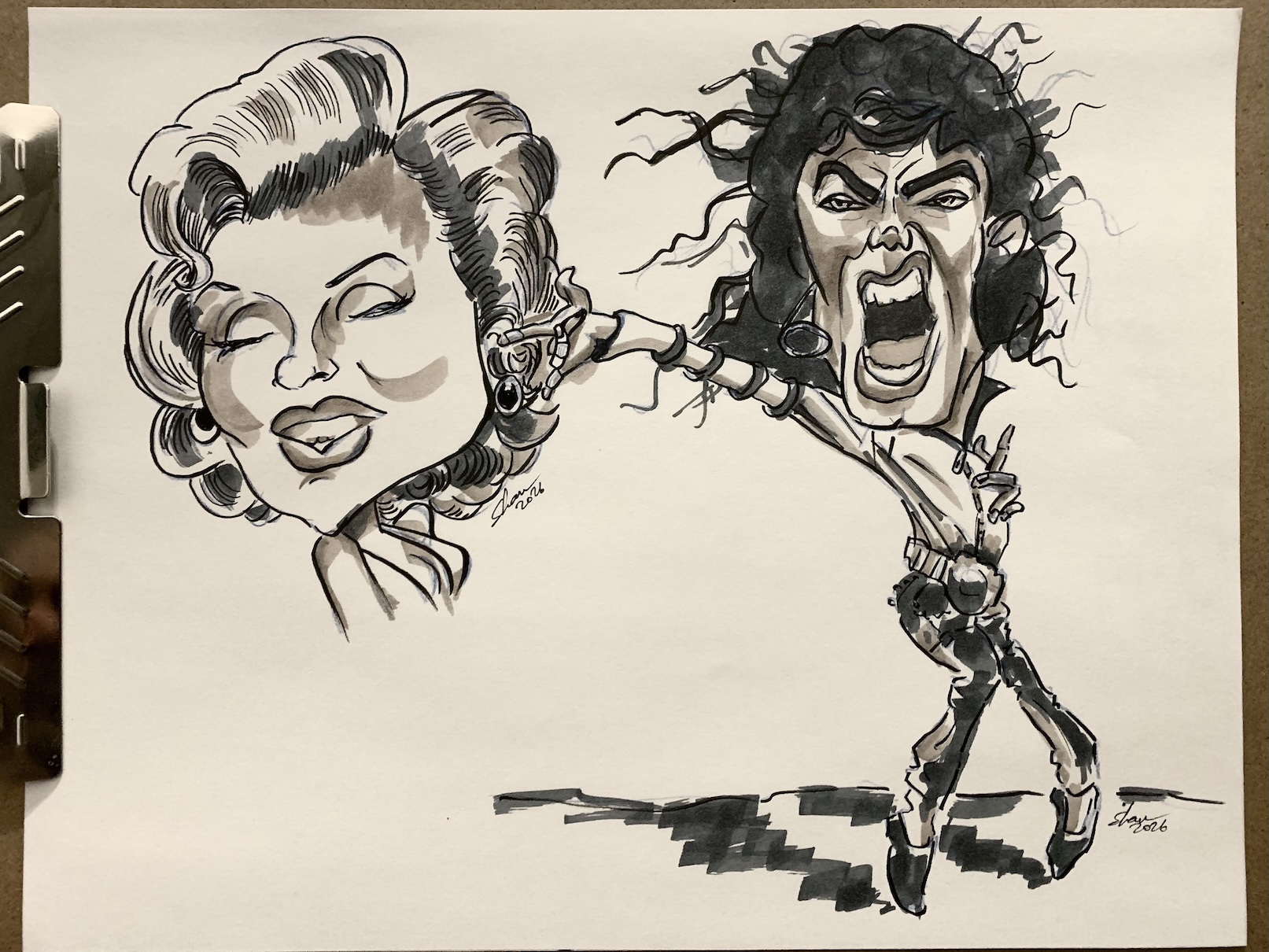 Marilyn dreams in silence, Michael breaks the air with music