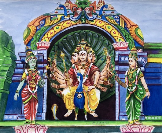 Murugan Arumugan at gopuram